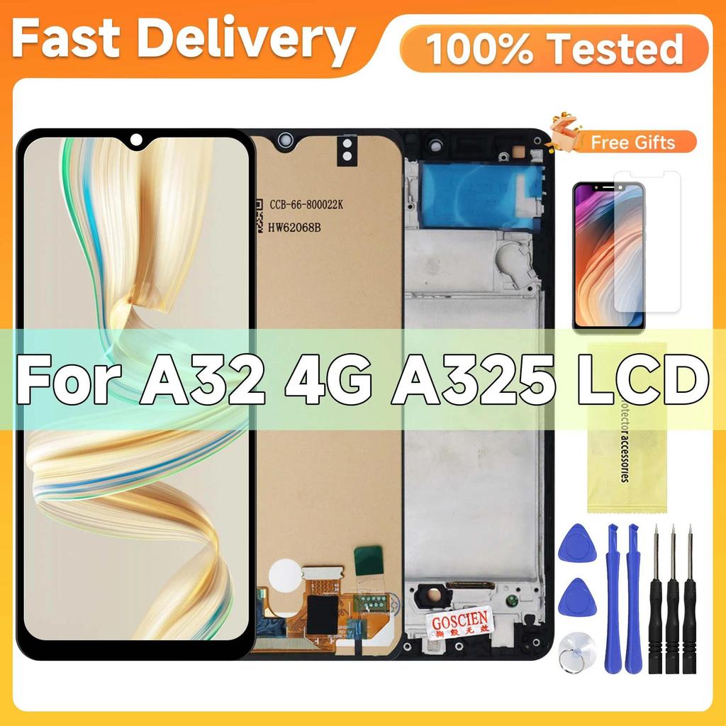 6.4''Super AMOLED TFT For Samsung Galaxy A32 4G LCD For Samsung A325 A325F SM-A325F/DS LCD splay Fra