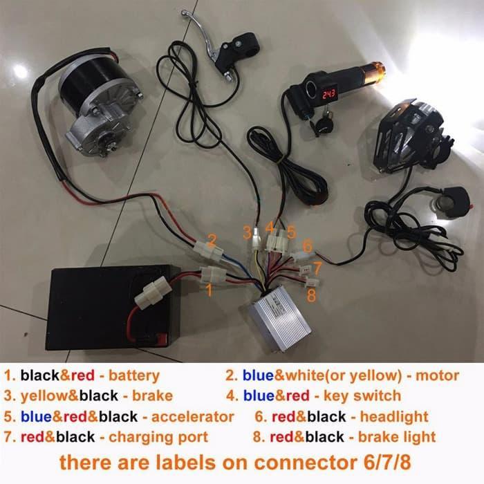 Ready set sepeda listrik 24V 350W MY1016Z3 E-bike conversion kit