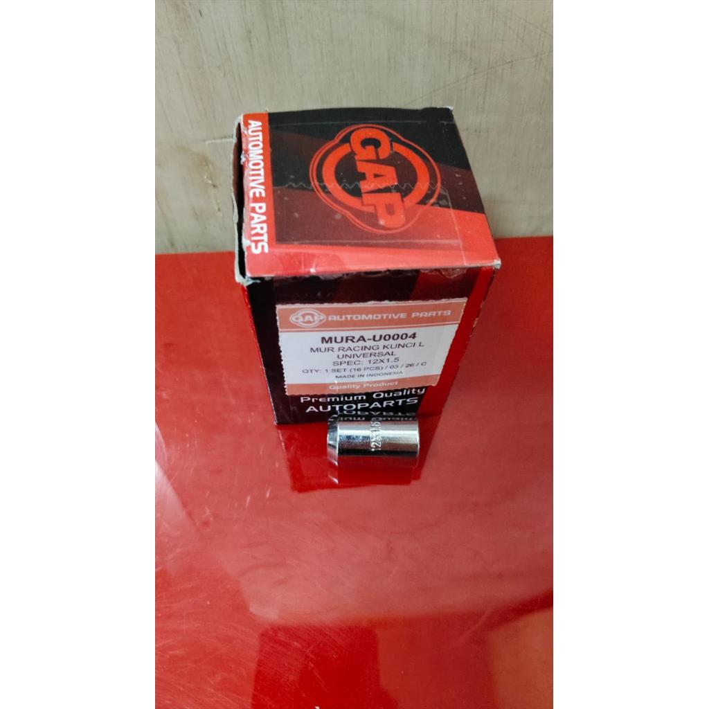 Mur Baut Roda Racing Nut Long Toyota Honda Panjang 1.5 x 12 GAP 1pc