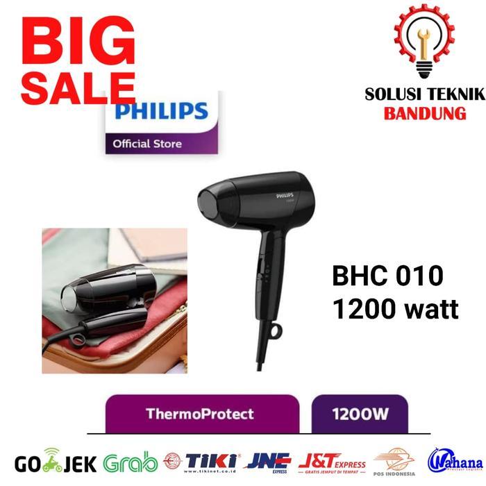 Philips Essential Care BHC010 Pengering Rambut 1200W ThermoProtect Garansi Resmi Fleksibel & Ringkas