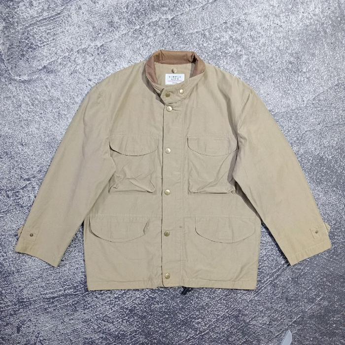 Jaket parka SIMPLE LIFE big pocket coklat jaket casual murah size xl