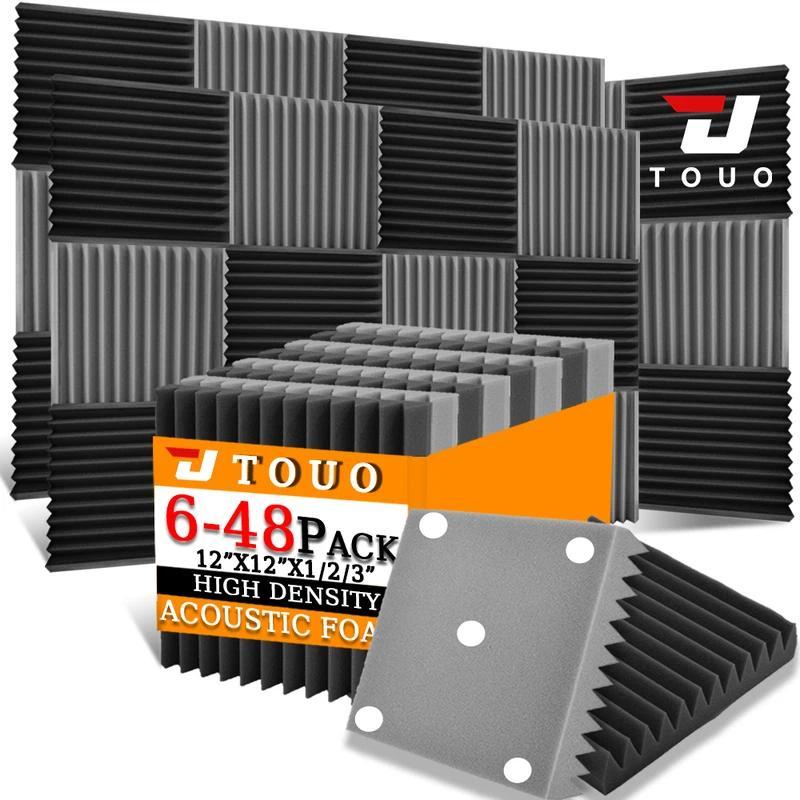 TOUO Busa Peredam Suara 6-48 Pcs Panel Busa Akustik Peredam Suara Dinding Studio Perawatan Akustik B