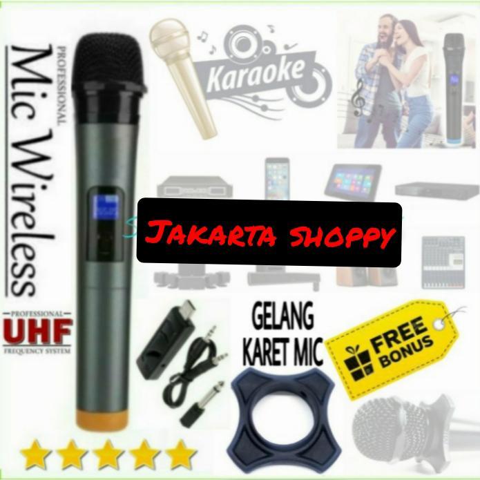 3R microphone wireless mic karaoke connect ampli speaker single mic