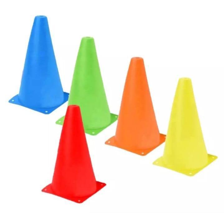 CONE ALAT TRAINING OLAHRAGA SATU SET 12 pcs (1 LUSIN) / KUN CONES KERUCUT RAPAT 23 CM TEBAL