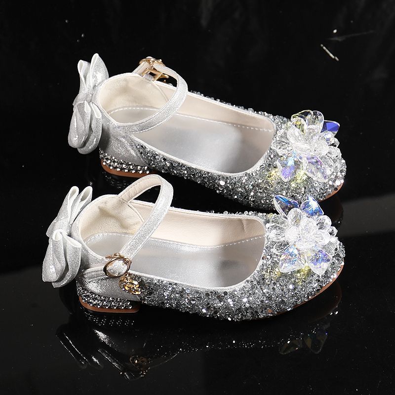 anak perempuan model baru putri kulit sepatu hak tinggi