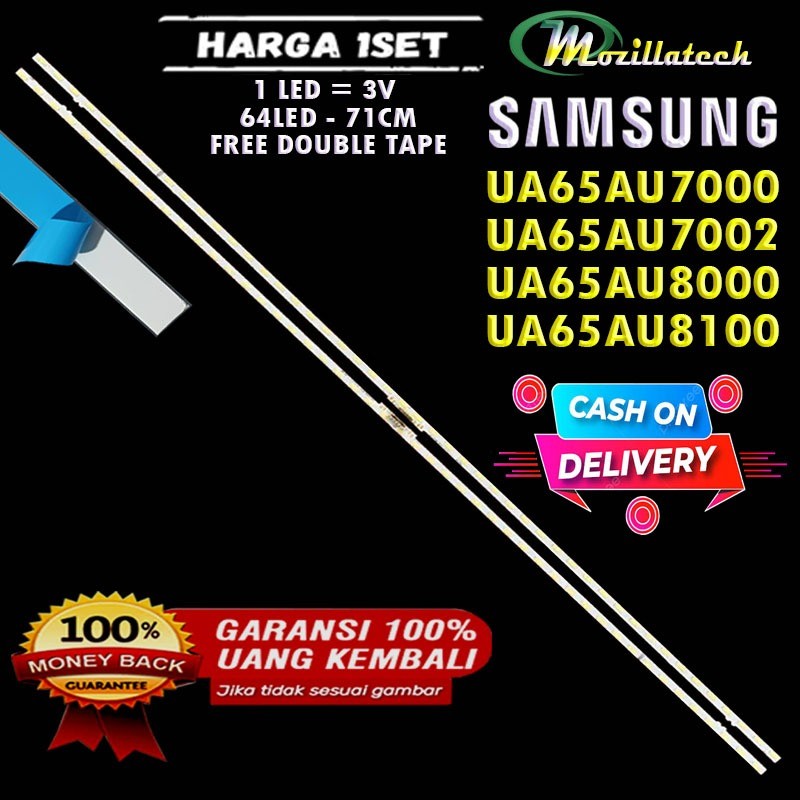 Tekno Hub|| BACKLIGHT SAMSUNG UA65AU7000 UA65AU7002 UA65AU8000 UA65AU8100 65AU7000 65AU7002 BN96-525