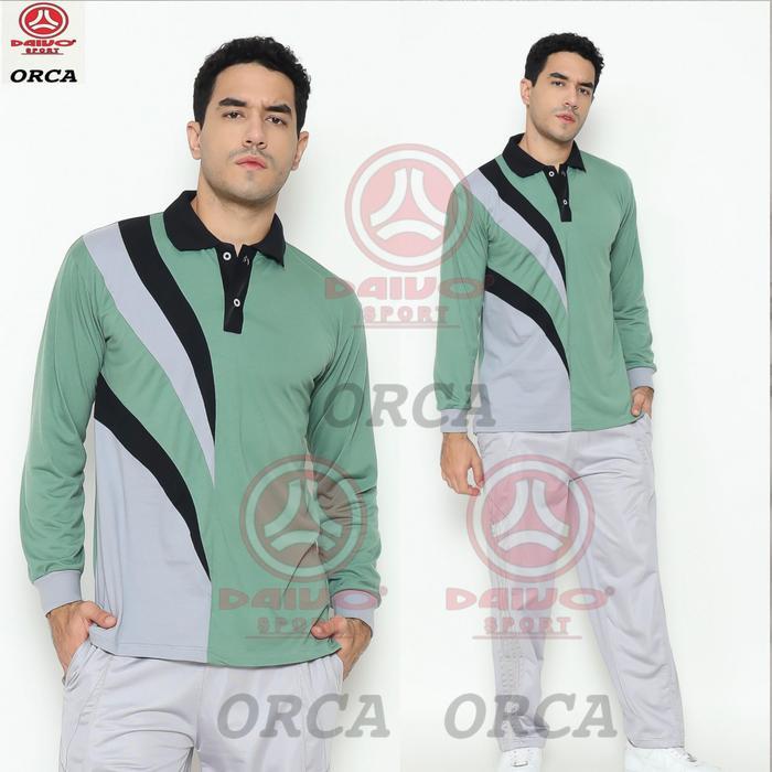 1 set setelan olahraga wangki pria wanita/setelan olahraga kerah tangan panjang/setelan olahraga Baj