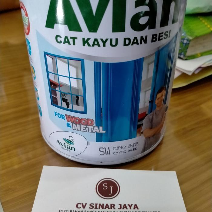 CAT AVIAN HIGH GLOSS ENAMEL ( UNTUK KAYU DAN BESI ) 1 KG - PUTIH
