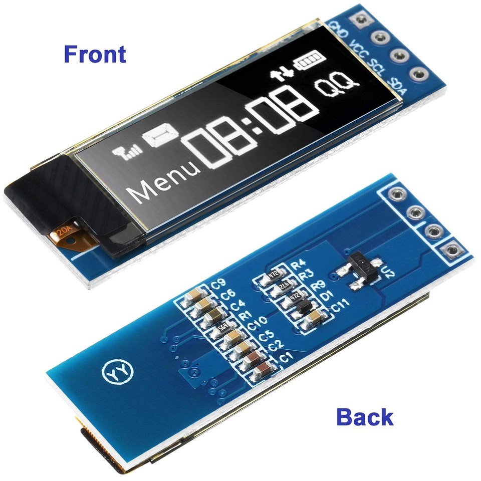 CEA 5 Pieces I2C splay Module 091 Inch I2C OLED splay Module I2C OLED Screen Driver DC 33V5V
