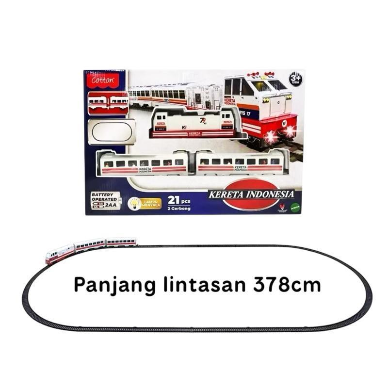 Mainan Anak Kereta Indonesia /Mainan KERETA API INDONESIA 21 Pieces/Train Set