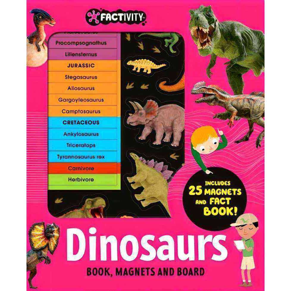 FACTIVITY - MAGNETIC FOLDER - DINOSAURS (NEON EDITION)