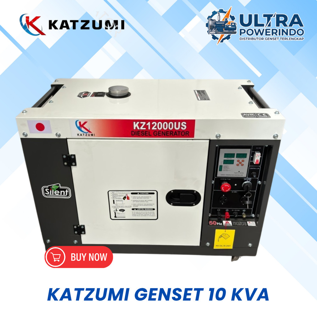 Genset 10KVA Katzumi KZ12000US 1 Phase Silent Diesel