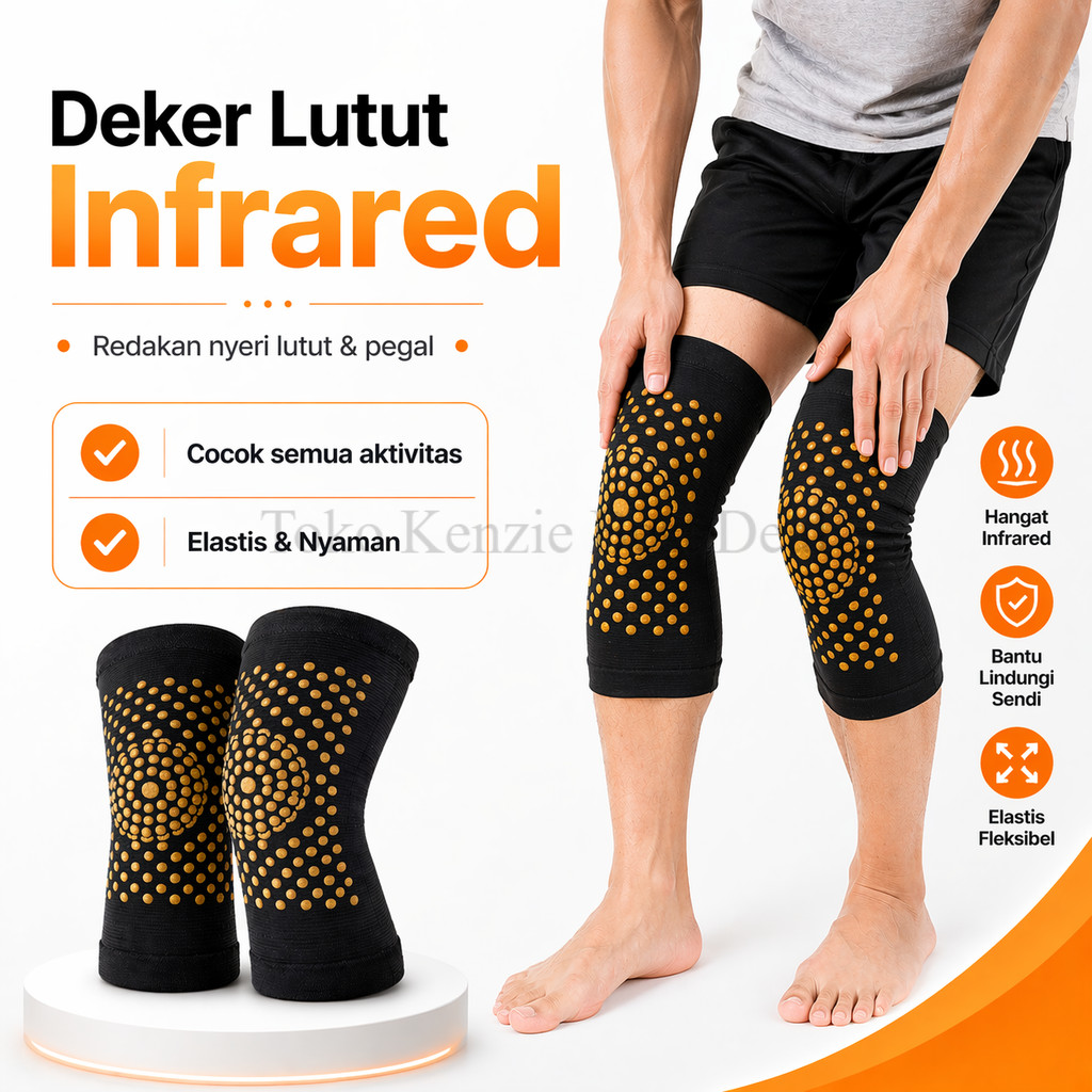 Deker Lutut Terapi Kesehatan Magnetik Penghilang Nyeri Sendi Pelindung Lutut Bisa COD