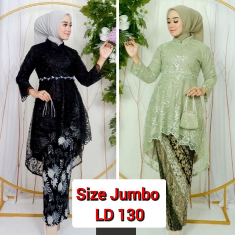Kebaya Jumbo Modern/Kebaya Lesti Payet Hijab Modern//Kebaya Tunik Pesta/Kebaya Wisuda/Kebaya