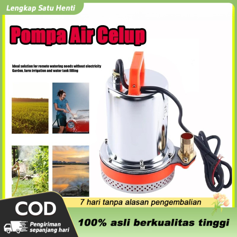 Pompa Air Celup DC12V 300W Submersible Water Pump 1 Inch Pompa DC Pompa Kolam DC