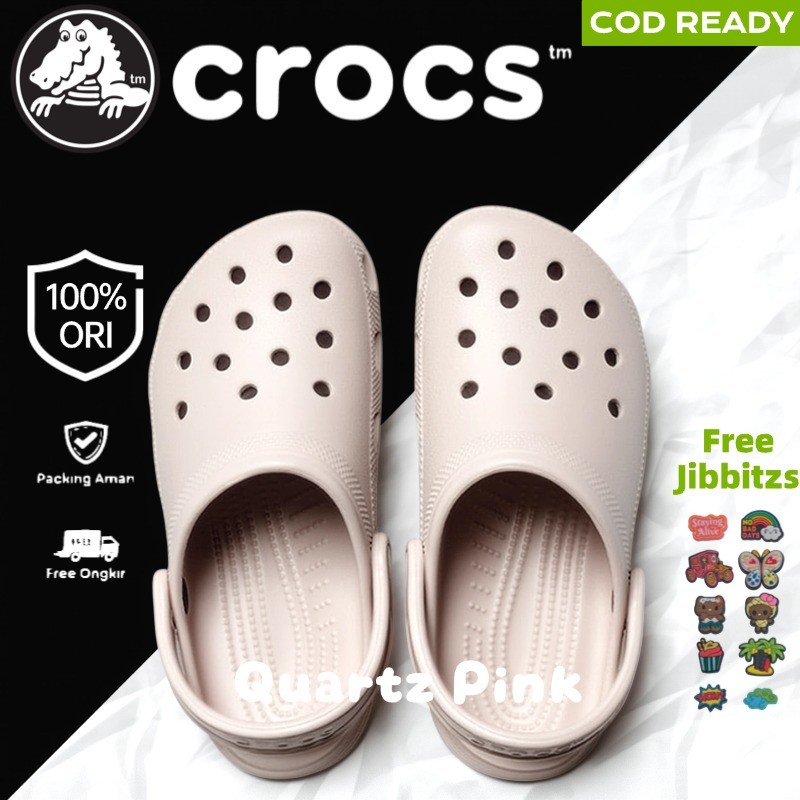 [COD] 100% ORI Crocs Classic Clog / Crocs original / Sandal crocs / Sendal Crocs-Quartz