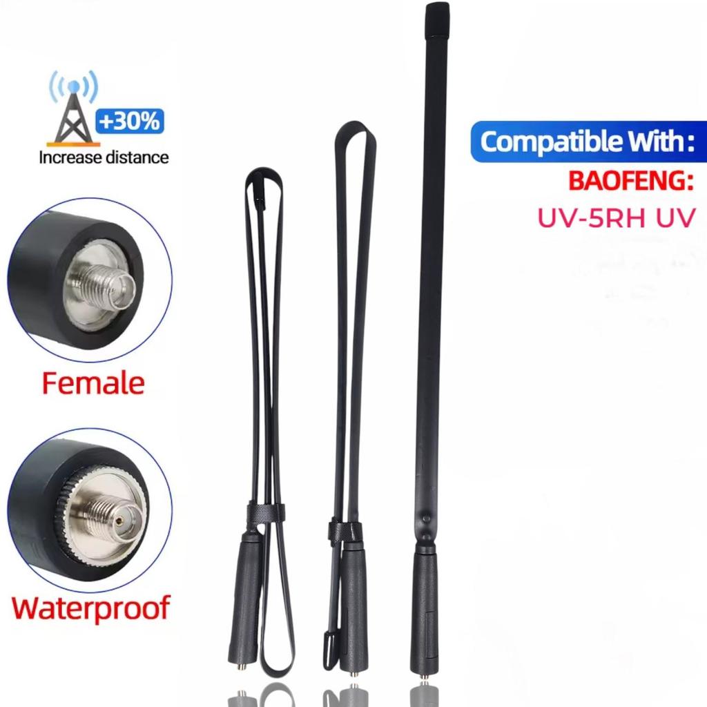 ABBREE Antena Tactical Dual Band 33cm AR-152A untuk Walkie Talkie Baofeng UV-5R UV-82 UV5R Frekuensi