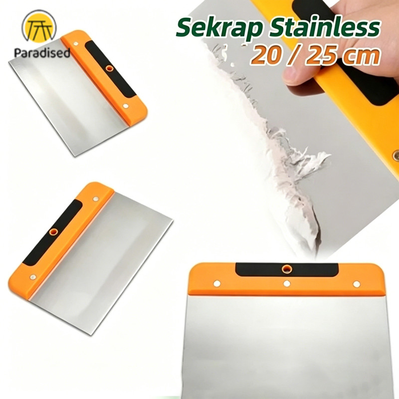 Paradised 20/25cm Pisau Dempul Kape Dempul Sekrap Stainless Steel Alat Spatula Pisau Skimming Kape C