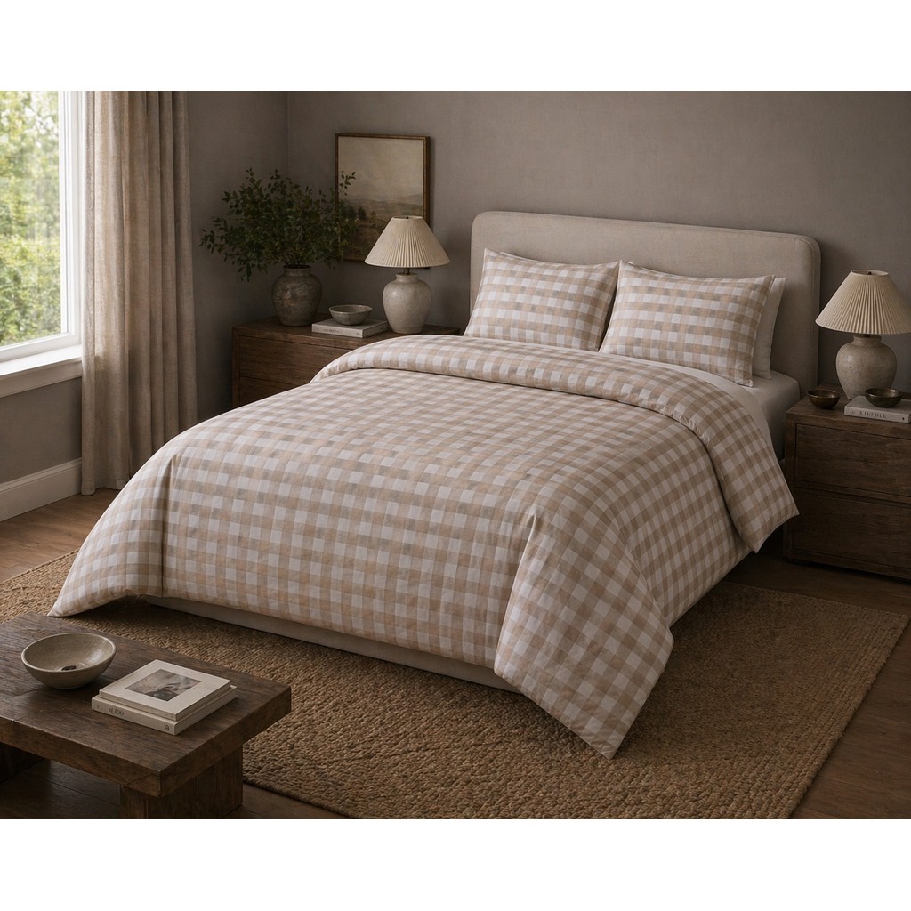DUNLOPILLO DUVET COVER SET - 1 Duvet Cover & 2 Pillowcase Available in 240x210cm & 210x210cm