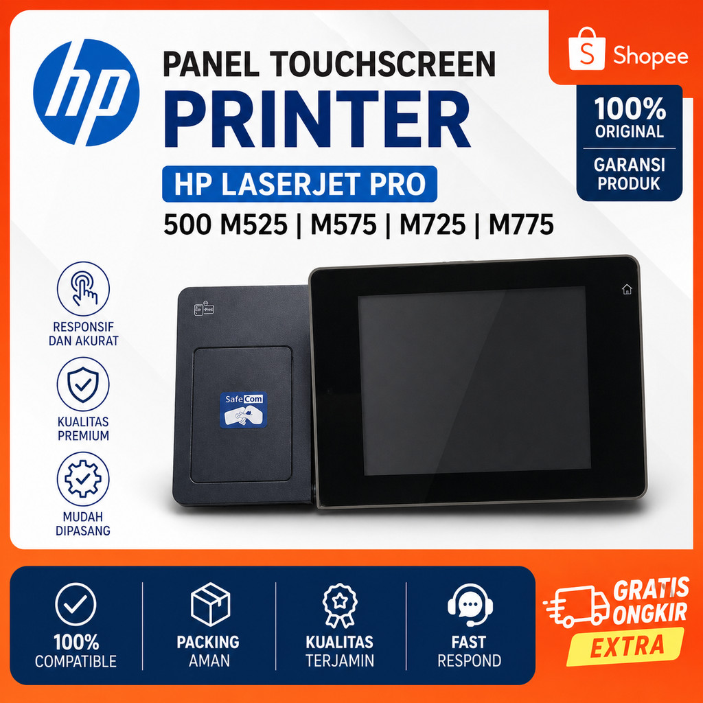 JualPanel Touchscreen Printer HP LaserJet Pro 500 M525 M575 M725 M775 – LCD Control Display Original