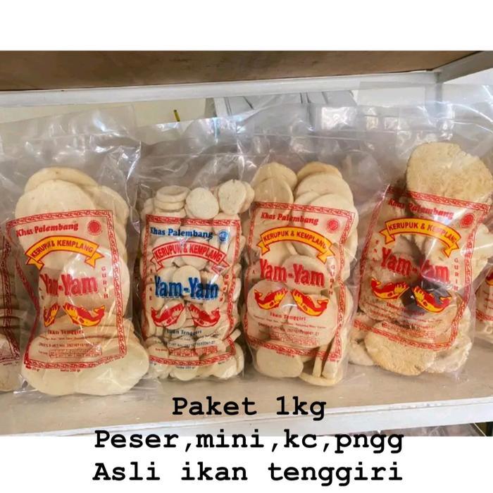 PROMO  Paket Kerupuk Kemplang 1KG (Peser, Mini, KC, Panggang) - Makanan Ringan - Snack, Food