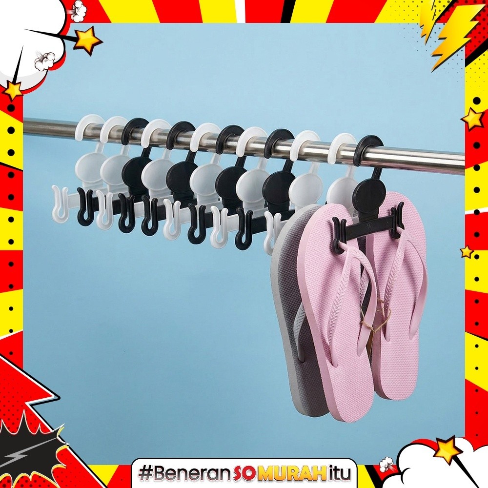 12 pcs Hanger Sandal Sepatu Gantungan Jemuran Plastik Rak Gantung Minimalis Organizer