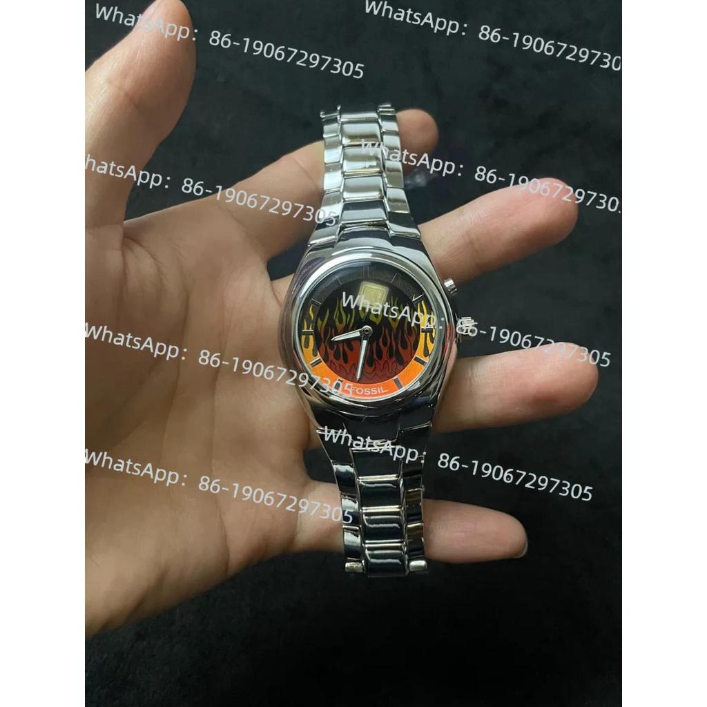 Jam Tangan Pria Fossil flame digital display dynamic flame watch classic medieval retro style futuri