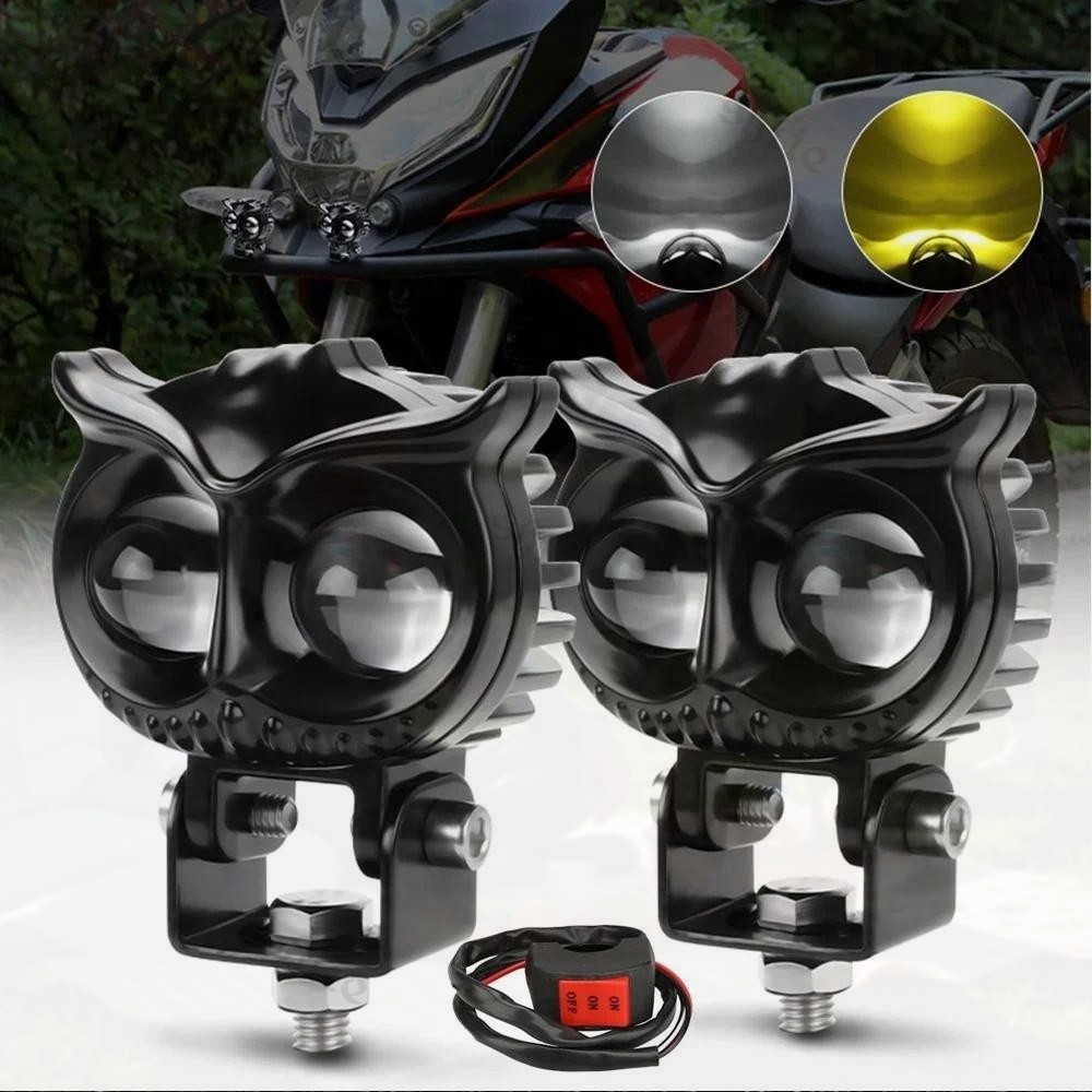 Lampu Tembak Owl 2 Mata Lampu Tembak Laser LED D2 Owl 2 Warna Waterproof Lampu Burung Hantu