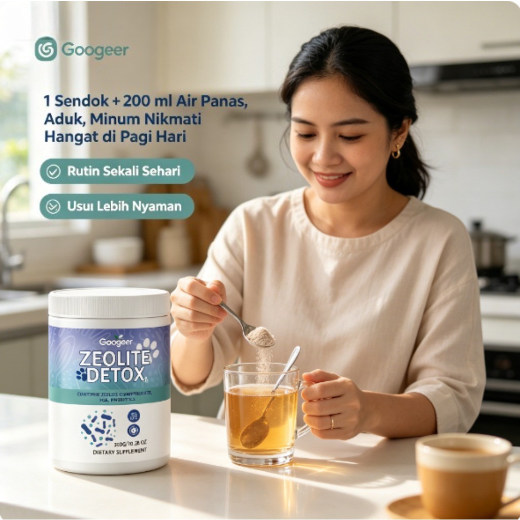 Googler Zeolite Detox, Tambah 1 Sendok ke Air Panas, Sehatkan Pencernaan, 300g LY50745