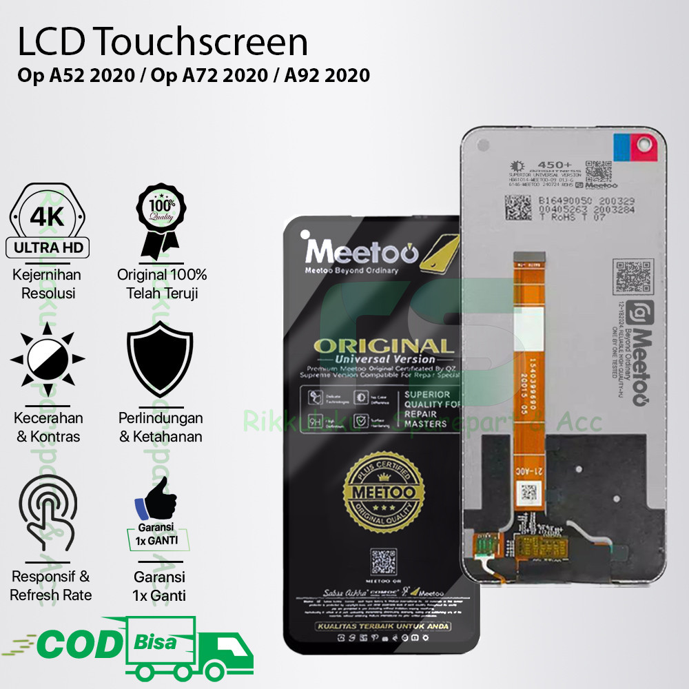 [LW] LCD Touchscreen Oppo A52 (2020) / A72 (2020) / A92 (2020) Original 100% Fullset