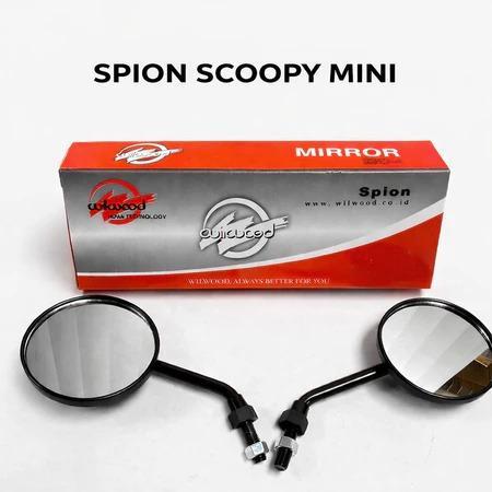 Promo Spion Scoopy Mini Wilwood Spion Tangkai Pendek Universal Bebek Matic - SPION MINI, SCOOPY KARB