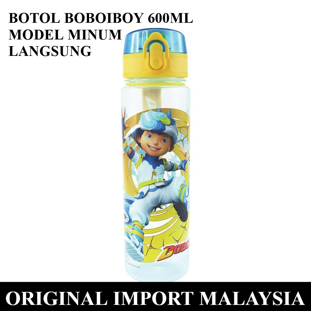 READY STOK Botol air Minum anak sekolah Boboiboy Friends PP Water Bottle 600ml model langsung teguk 