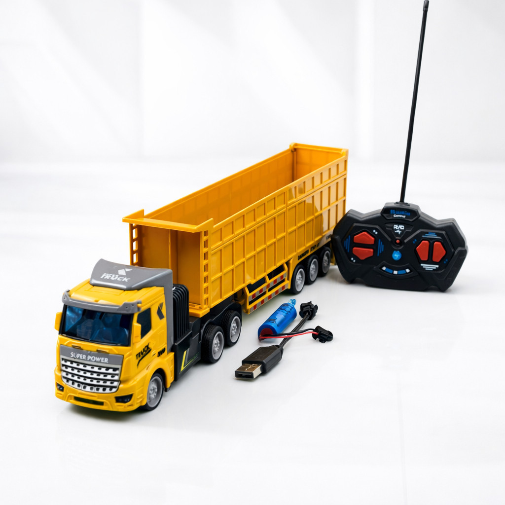 Mainan Mobil Dump Truk Besar Remote Control / Kontainer Konstruksi Tambang RC