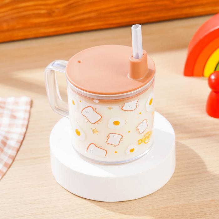 Little Dimple Multipurpose Milk Cup - Straw Cup - Training Cup MPASI - Gelas Minum Anak - Yellow