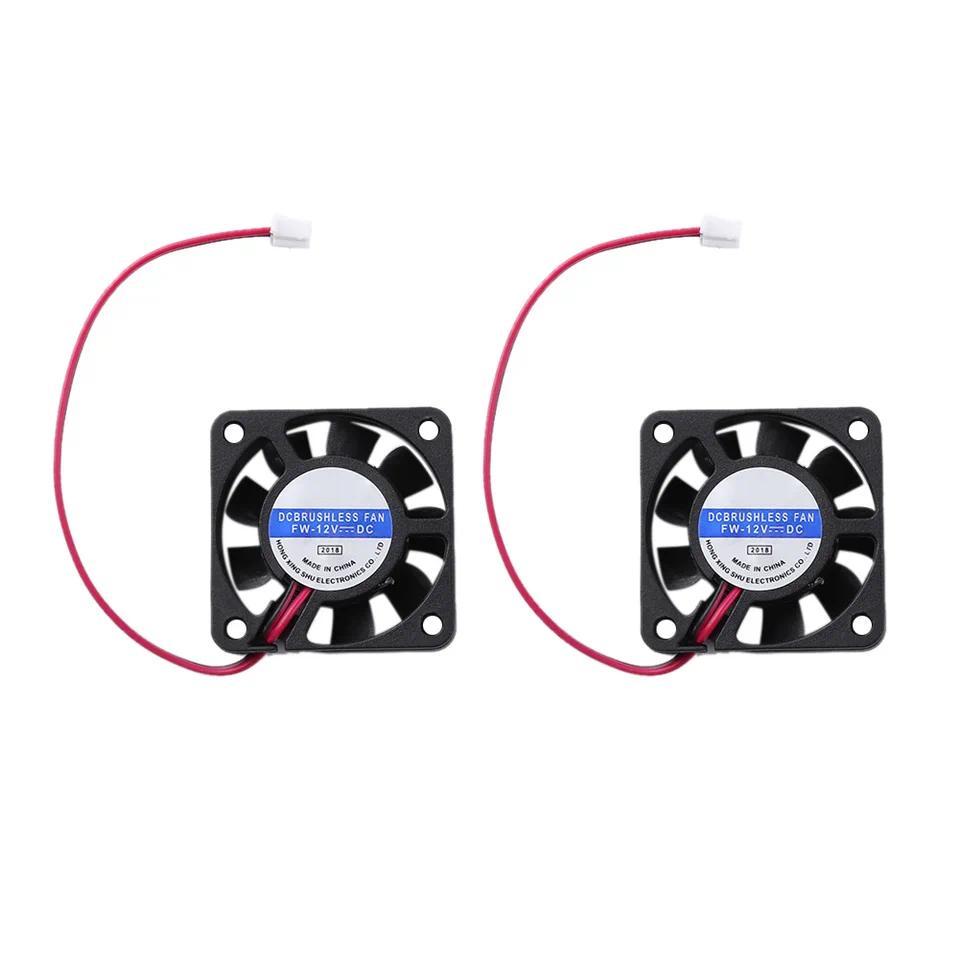 2 Pcs DC 12V Brushless Fan 4010 Portable Computer Case Cooler 4CM PC CPU Cooling Cooler Fan 2 Pin Co