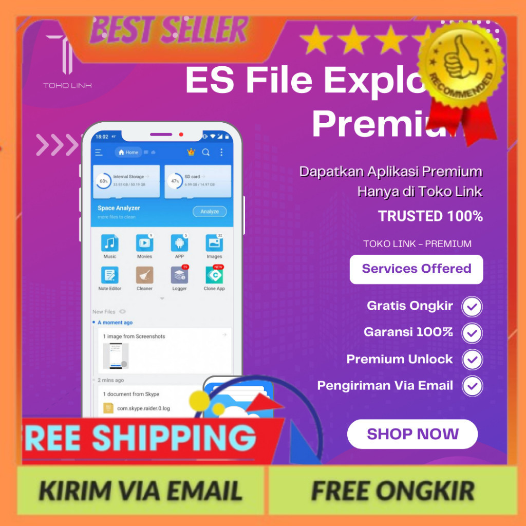 Software ES File Explorer VIP Premium Pro - Full Version Garansi Termurah