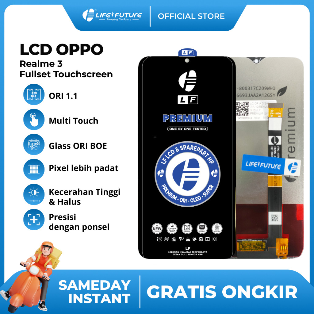 [LCD LIFE FUTURE] - LCD Realme 3 Fullset Touchscreen LCD LF GROSIR MURAH