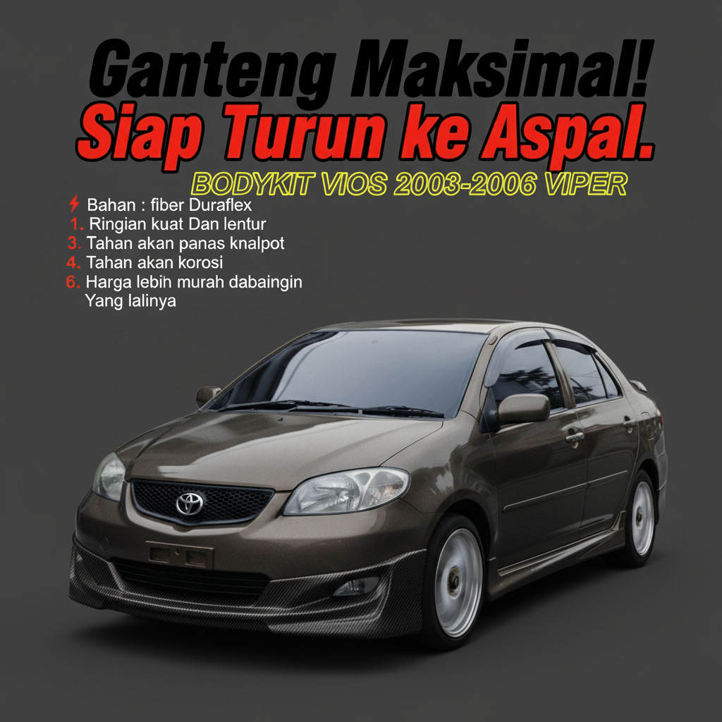 Bodykit Vios gen1 body kit Vios gen1 bodikit vios gen1 2003 2004 2005 2006