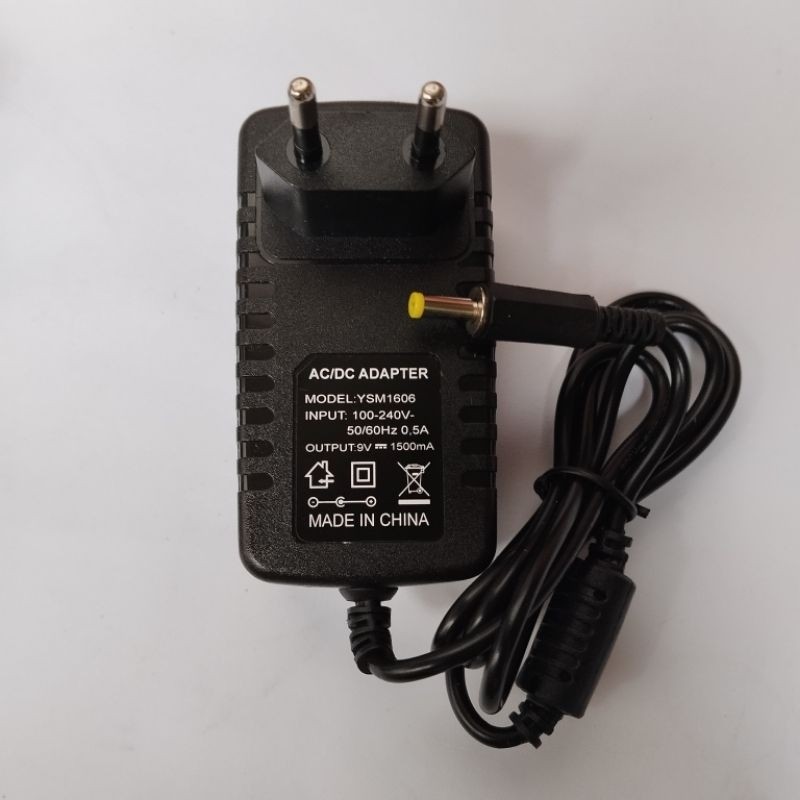 9V 1,5Amper Promo cod adaptor chas speaker portable advan/asatron/dat/niko/sounbest/aiwa/baretone/to