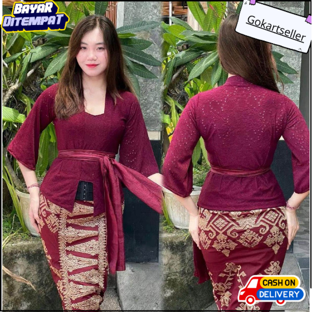 Kebaya full stretch|kebaya bali full stretch|setelan kebaya bali cantik GKS