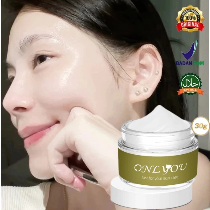 ONLY YOU Whitening Cream 30g Krim Wajah Pemutih Pencerah Kulit Kusam Bikin Glowing
