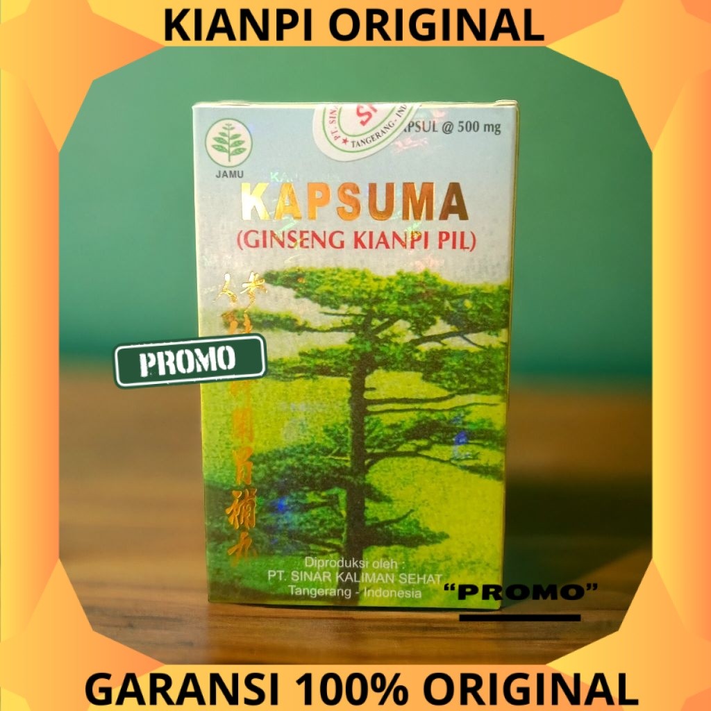 Paling Banyak Dicari - ( Kianpi 100% Original Asli ) Kapsuma Ginseng Kianpi Pil isi 60