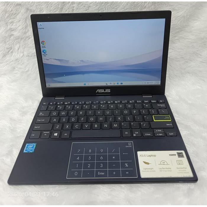 NOTEBOOK ASUS E210MA CELERON RAM 4 GB SSD 256 12INCH MULUS SIAP PAKAI