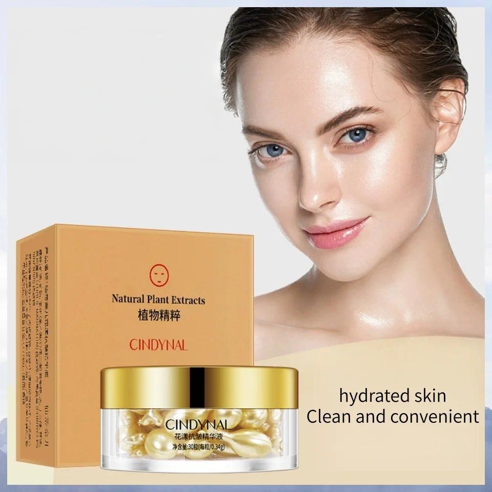 1 Box of 30 Placenta and Hyaluronic Acid Essence Capsules - Suitable for Locking in Moisture on the 