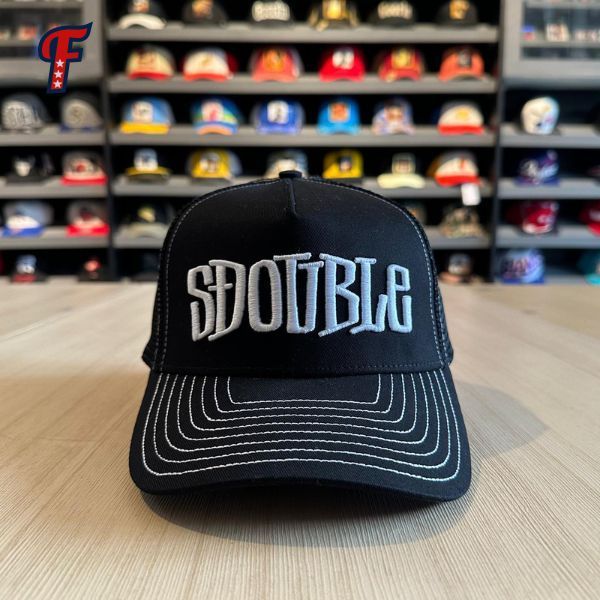 Topi Sdouble by Shaun Stussy Trucker Black Hat Original