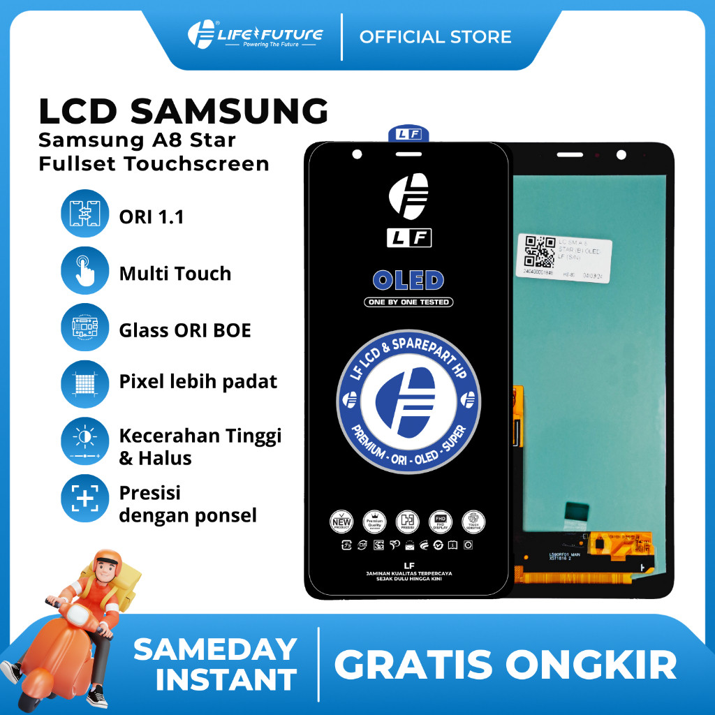 [LCD LIFE FUTURE] -  LCD Samsung A8 Star Fullset Touchscreen GROSIR MURAH