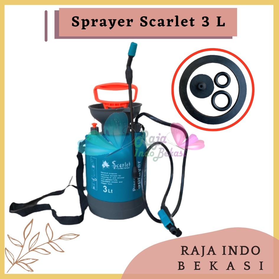 TANGKI SPRAYER SCARLET 3 LITER ALAT SEMPROT PRESSURE Alat Semprot Pertanian Tanaman Rumput Air Hama 