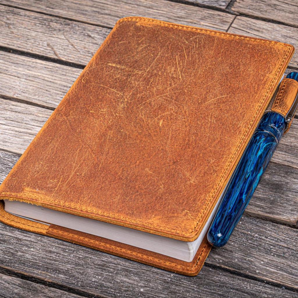 GALEN LEATHER Leather Slim A6 Notebook Planner Cover