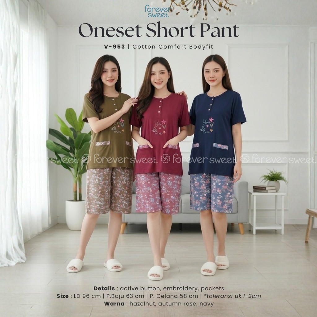 Babydoll  Setelan Bodyfit Pendek Pendek Forever Sweet
