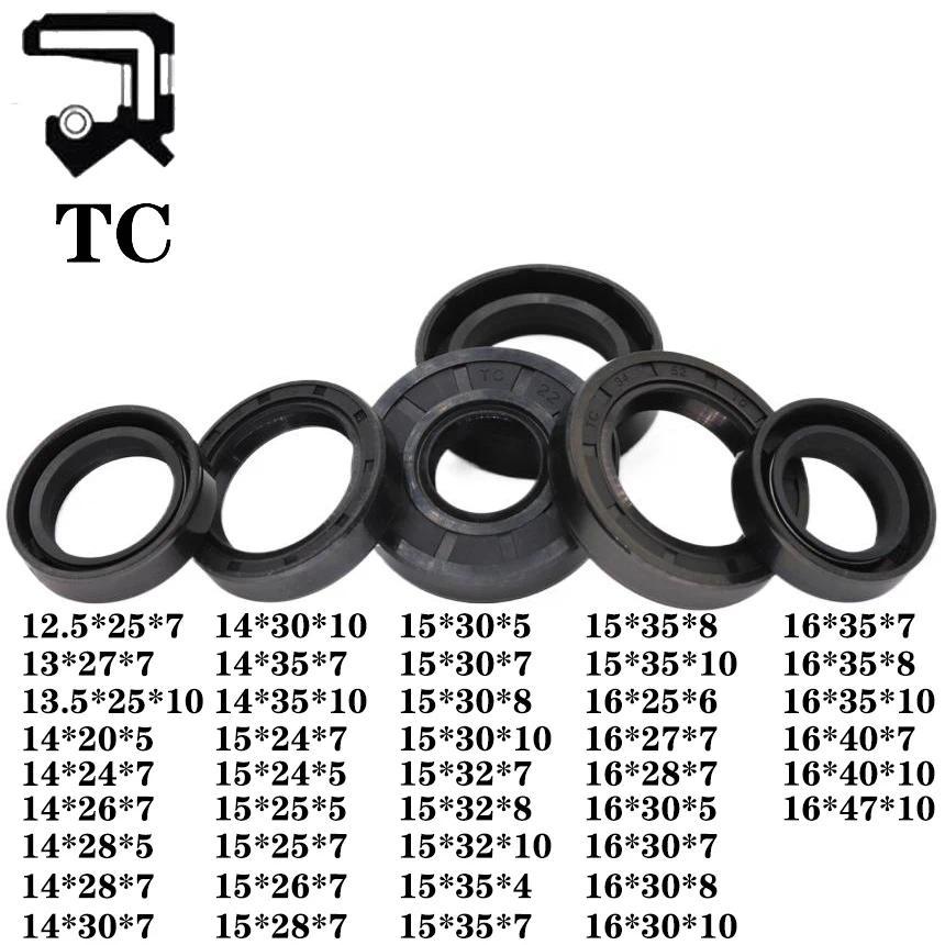 TC 125 13 135 15 16*20 24 25 26 27 28 30 32 35 40 47*5 6 7 8 10 Nitrile Rubber NBR Grooved Lip Sprin